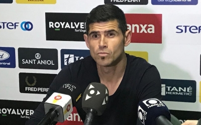 Hidalgo, a la sala de premsa del Municipal d'Olot | Adrián Arroyo